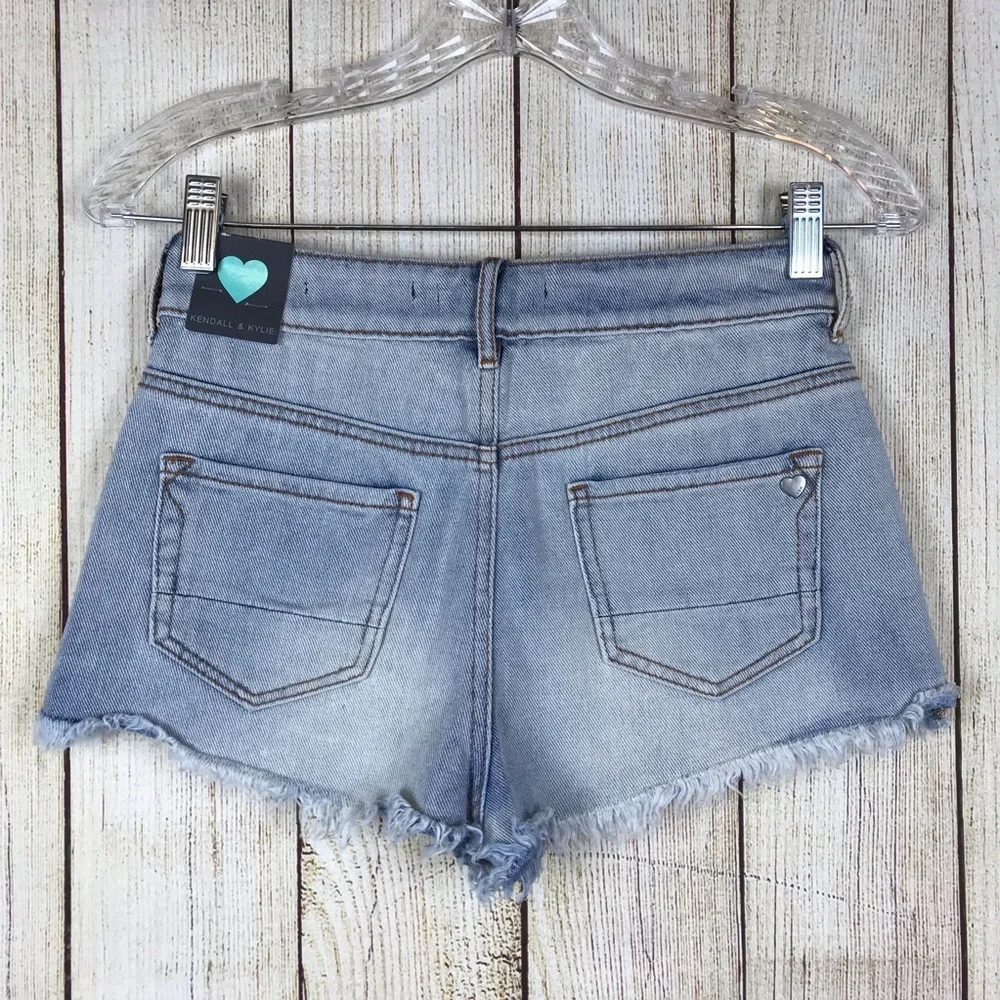 Kendall & Kylie High Rise Frayed Hem Shorts Size 1‎